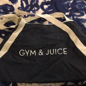 Gym and Juice denim gym bag